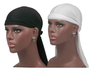 Kit 2 Com Durag Silky Cetim Waves Dureg Escova Dupla