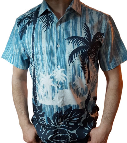 Camisa Guayabera Verano Hawaiana Hombre Diseño 3