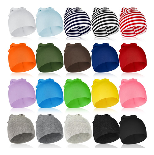 Toulite 20 Gorros Unisex Para Ninos Pequenos, Suaves Y Elast