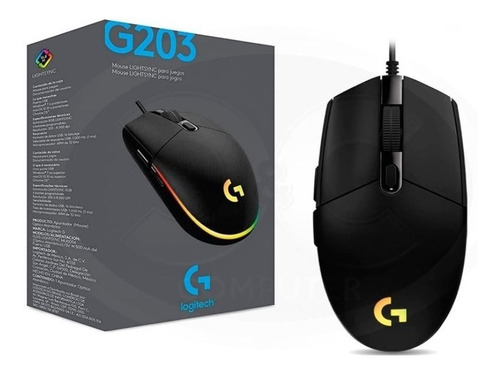 Mouse Logitech G203 Lightsync 8000 Dpi 6 Botones Cable Usb