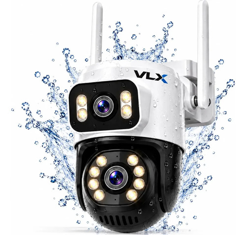 Câmera Segurança WiFi A28B 4K Dupla Lente Externa IP66 Visão Noturna Colorida Áudio Bidirecional 360° iCSee Detecção Movimento PTZ Monito...