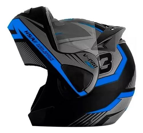 Casco Rebatible V-pro Jet - Aprobado - Biela Motos