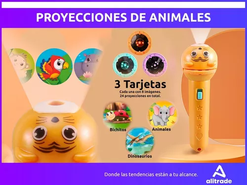 Proyector Linterna Infantil De Animales 24 Modos Luz Suave