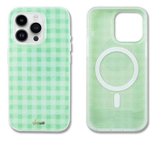 Funda Sonix Para iPhone 15 Pro Max/anticaidas/minty Gingham