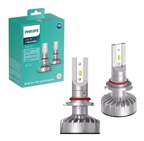 Lâmpada Philips Led Ultinon Hb3 Hb4 Luz Branca 6000k 