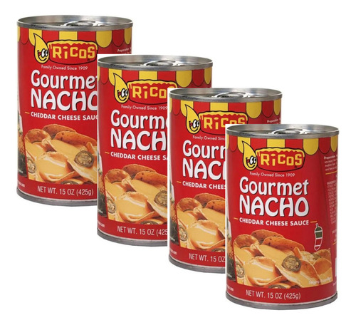 4 Piezas Queso Chedar Para Nachos Ricos, 425 Gr Gourmet