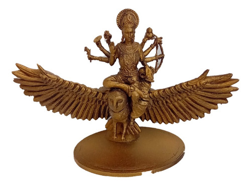 Figura De Uluka Cargando A Lakshmi Dios Hindú 20cm