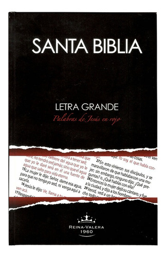 Biblia Letra Grande Tapa Dura Palabras De Jesús En Rojo Rv60