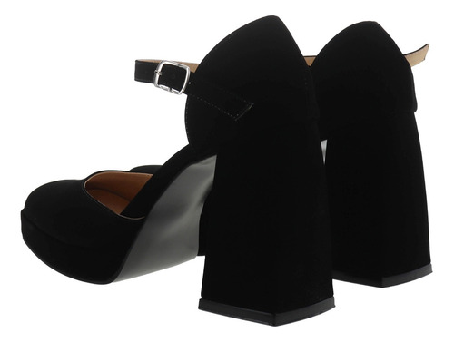 Imagen 4 de 4 de Zapatos De Tacón Con Punta Cerrada Efecto Ante