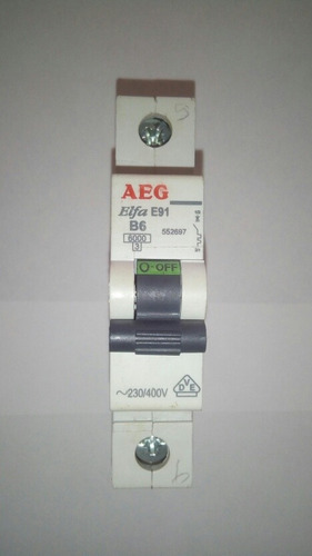 Breaker Electromagnético Aeg E91 B6  6 Amperios Pack De 5. 