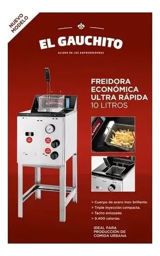 Freidora Económica Ultra Rapida Sol Real 10l Gas Envasado