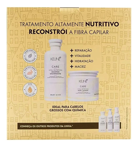 Kit Shampoo E Máscara Vital Nutrition Keune Preço Especial