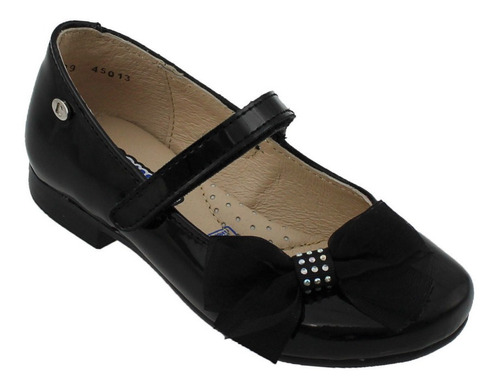 Zapato Niña 45013c Coqueta Fiesta Flats Charol Negro 17 - 21