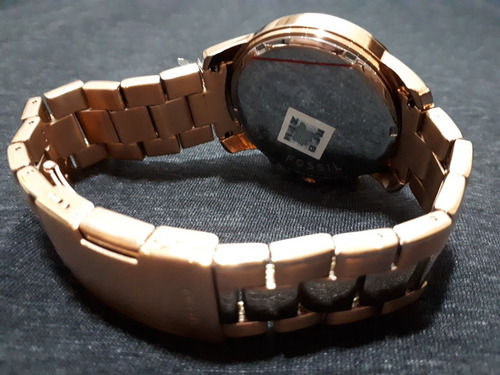 Relógio Unissex Original Fossil Dourado Cobreado