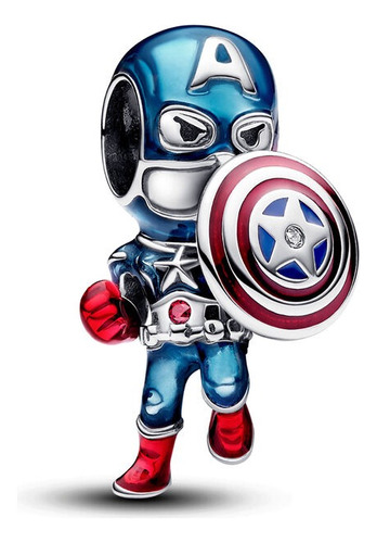 Charm Capitan America Plata 925 C/caja Original Pndora