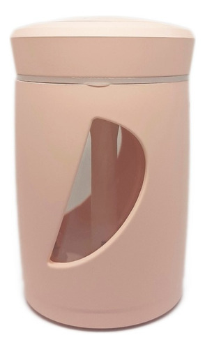 Humidificador Con Abanico Usb Luz Led Porta Celular Color Rosa