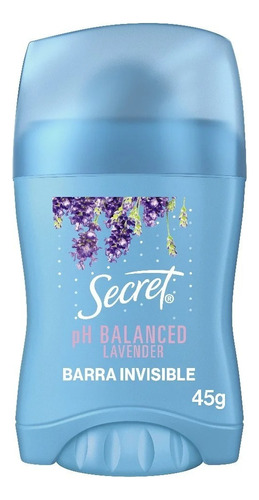Secret Barra Invisible Antitranspirante Ph  Lavender 45 G
