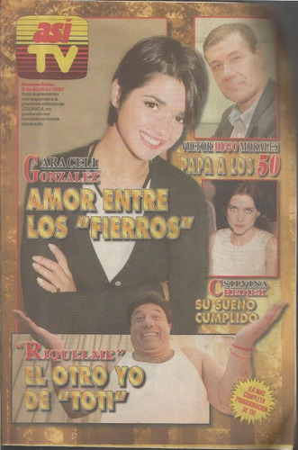 Revista / Asi Tv /tapa Araceli Gonzalez Segundo Cernadas A19