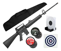Comprar Fuzil Airgun 5.5mm Arma M16 M4 Rossi + Kit Atirador Básico