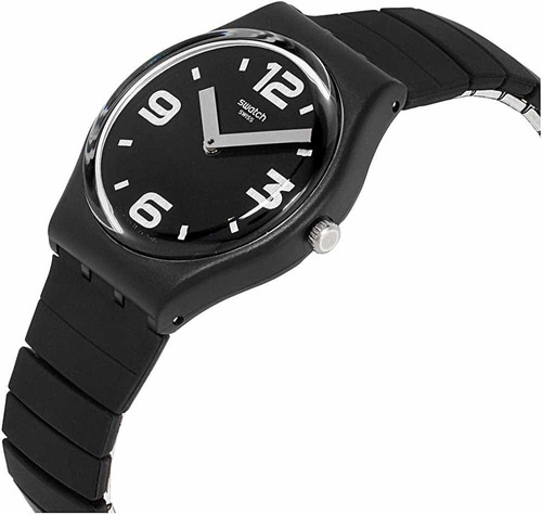 Reloj Swatch Blackhot Unisex Gb299b Color de la correa Negro Color del bisel Negro Color del fondo Negro