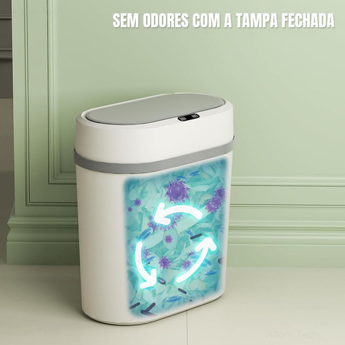 Lixeira Inteligente Sensor Automática 12 Litros Anti Odor