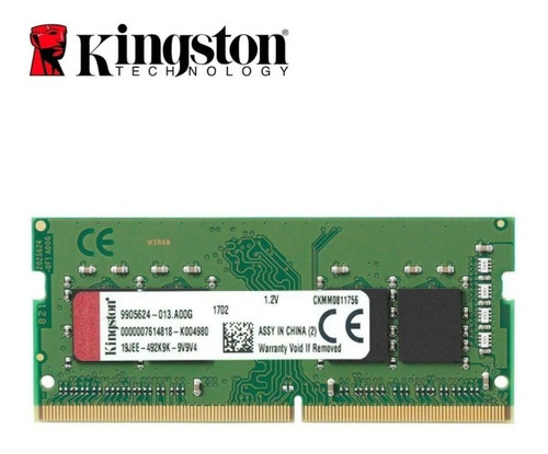 Imagen 2 de 2 de Memoria RAM ValueRAM gamer color verde 8GB 1 Kingston KVR26S19S6/8