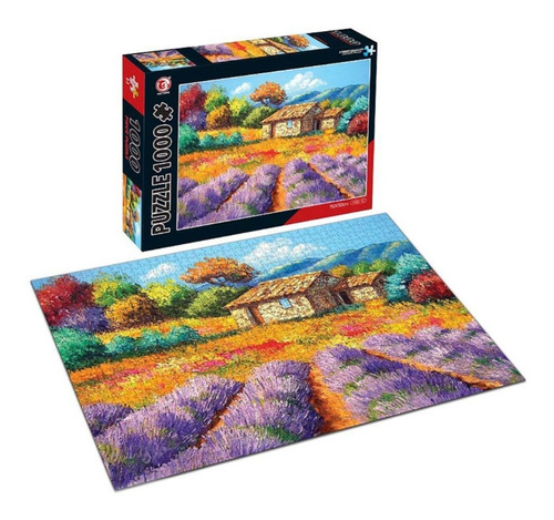 Puzzle Funny Land 1000 Piezas Paisaje Cuadro Colonial Varios