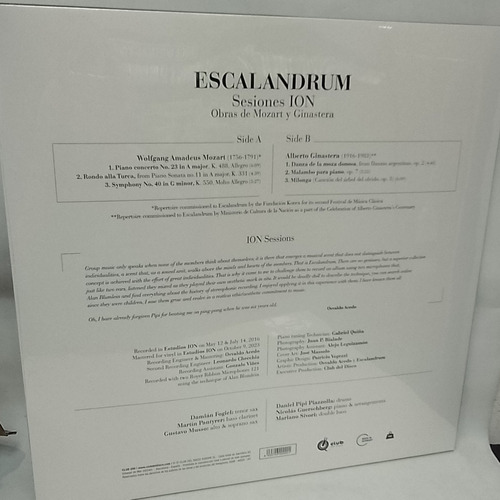 - Sesiones Ion - Vinilo Versión Estándar En Cartón Producido Por Club Del Disco