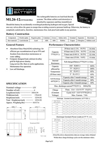 Batería De Repuesto De 12 V 26 Ah Para Odyssey Pc925