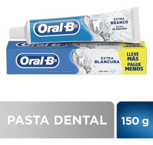 Pasta Crema Dental Oral B Extra Blanco Fluor  X 150g Dentifr