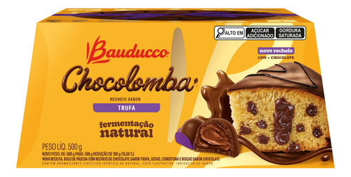 Colomba Bauducco trufa de chocolate 500g sabor trufado