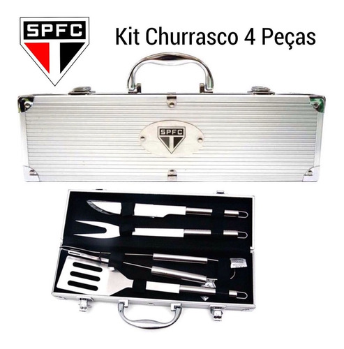 Kit Churrasco 4 Peças São Paulo (futebol) Ideal Presentes