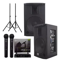 Comprar Kit Caixa Saga 12 Pol Ati + Passi 380w Com 2 Pedes Microfone
