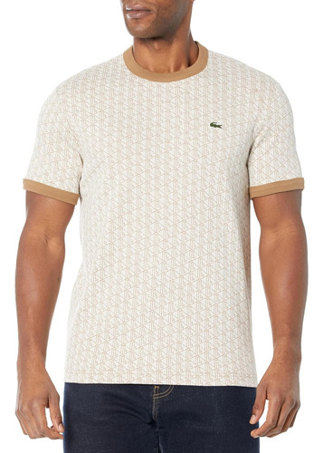 Playera Lacoste Manga Corta Monograma Casual Th1437-51 