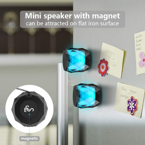 Altavoz Bluetooth Portátil Con Luces, Luz Nocturna Inalámbri