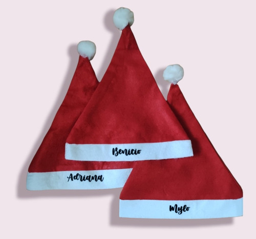 Gorro De Papá Noel Con Nombre Personalizado