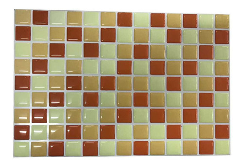 Pastilha Azulejo Resinada Mosaico Laranja Placa 20x30cm