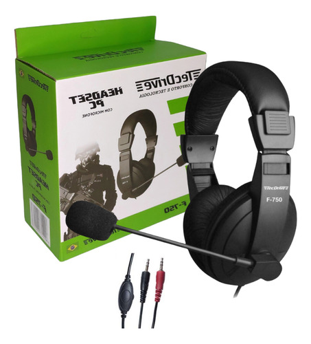 Fone De Ouvido Pc Gamer F750 Headset Para Ps3 Ps4 Xbox One