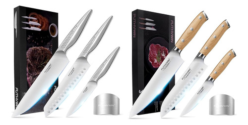 Chef Knife Set Bundle - Ultra Sharp Kitchen Knife Set 3-piec