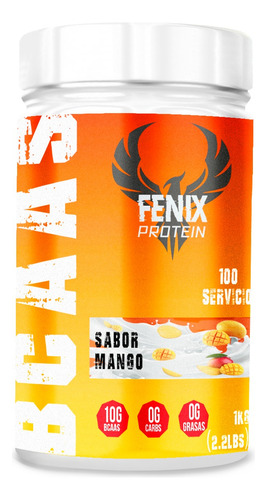 Fenix Protein Bcaas Amino 1kg 100 Servicios Mango