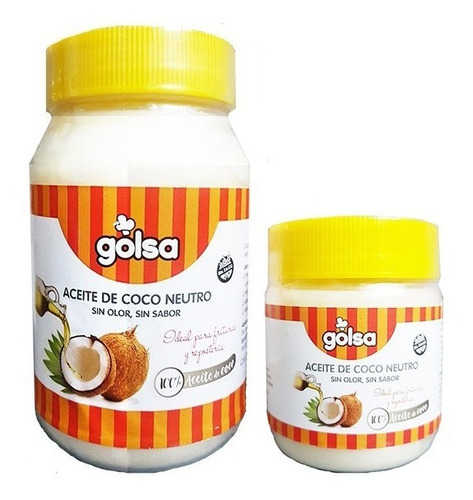 Aceite De Coco Neutro Golsa Benot Sin Tacc 200gr - Dw