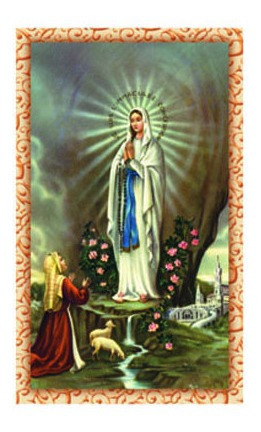 Virgen De Lourdes 100 Estampas Enmicadas Cromos Chica