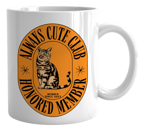 Taza Gato Atigrado Edición Always Cute Club