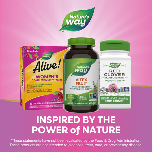 Suplemento Nature's Way Vitex Fruit 320 Cápsulas