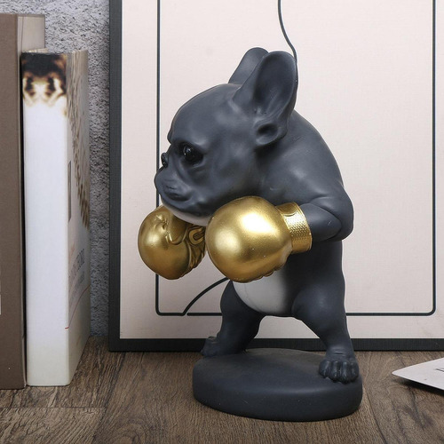 Estatua De Perros De Fitness, Adorno De Resina, Boxeo
