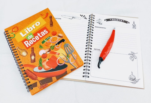 Imagen 8 de 9 de Cuaderno De Cocina Recetario Con Lapicera ! Medidas: 21 X 15
