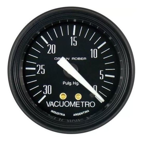 Vacuometro Negro Linea Classic 52mm Orlan Rober 611 H 30