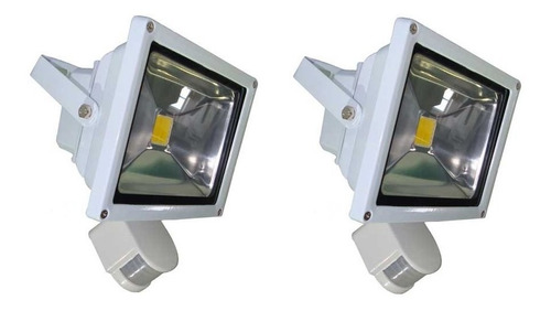 Pack 2 Foco Led Exterior Con Sensor De Movimiento 50w