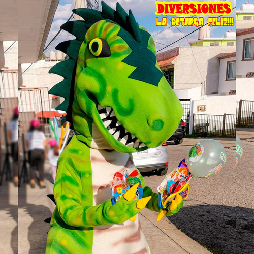 Imagen 2 de 10 de Renta De Botargas Dinosaurio Among Us Plim Plim Bely Y Beto