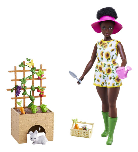 Barbie Estate, Set De Jardinería Muñeca Y Mascotas, Set De J